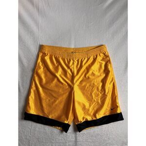 Y2K Nike LiveStrong Yellow Black Basketball Short Active Lounge Men's XL‎ *